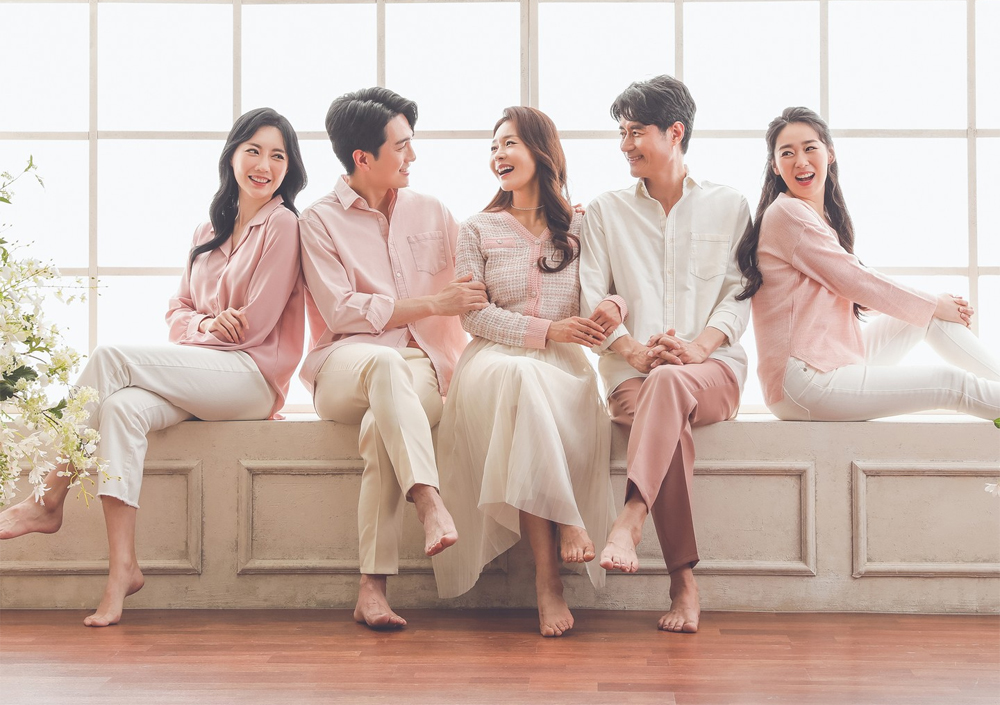캐주얼 가족사진